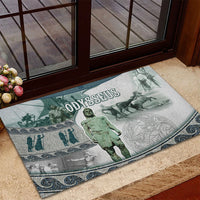 Odysseus King Of Ithaca Rubber Doormat Ancient Greek Statue Mosaic Classic Mythology Art