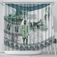 Odysseus King Of Ithaca Shower Curtain Ancient Greek Statue Mosaic Classic Mythology Art