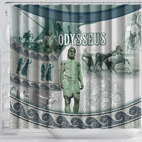 Odysseus King Of Ithaca Shower Curtain Ancient Greek Statue Mosaic Classic Mythology Art