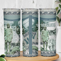 Odysseus King Of Ithaca Skinny Tumbler Ancient Greek Statue Mosaic Classic Mythology Art
