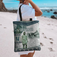 Odysseus King Of Ithaca Tote Bag Ancient Greek Statue Mosaic Classic Mythology Art