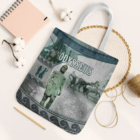 Odysseus King Of Ithaca Tote Bag Ancient Greek Statue Mosaic Classic Mythology Art