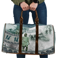 Odysseus King Of Ithaca Travel Bag Ancient Greek Statue Mosaic Classic Mythology Art
