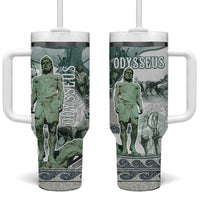 Odysseus King Of Ithaca Tumbler With Handle Ancient Greek Statue Mosaic Classic Mythology Art