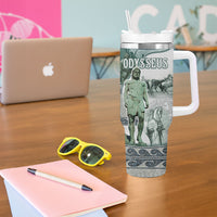Odysseus King Of Ithaca Tumbler With Handle Ancient Greek Statue Mosaic Classic Mythology Art