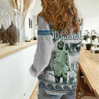 Odysseus King Of Ithaca Women Casual Shirt Ancient Greek Statue Mosaic Classic Mythology Art
