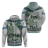 Odysseus King Of Ithaca Zip Hoodie Ancient Greek Statue Mosaic Classic Mythology Art