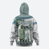 Odysseus King Of Ithaca Zip Hoodie Ancient Greek Statue Mosaic Classic Mythology Art