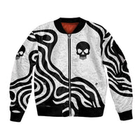 Skull Sleeve Zip Bomber Jacket Born To Die - Wonder Print Shop