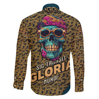 Skull Gang Family Matching Long Sleeve Bodycon Dress and Hawaiian Shirt Sic Transit Gloria Mundi - Wonder Print Shop