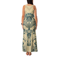 Polynesian Family Matching Tank Maxi Dress and Hawaiian Shirt Warrior Skull with Tribal Patterns Tattoo Design - Wonder Print Shop