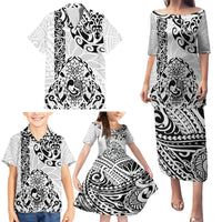 Hawaii Family Matching Puletasi Dress and Hawaiian Shirt with Polynesian Turtle - Wonder Print Shop