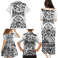 Hawaii Family Matching Puletasi Dress and Hawaiian Shirt with Polynesian Turtle - Wonder Print Shop