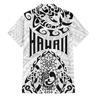 Hawaii Family Matching Short Sleeve Bodycon Dress and Hawaiian Shirt with Polynesian Turtle - Wonder Print Shop