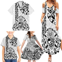 Hawaii Family Matching Summer Maxi Dress and Hawaiian Shirt with Polynesian Turtle - Wonder Print Shop
