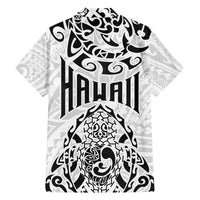 Hawaii Family Matching Tank Maxi Dress and Hawaiian Shirt with Polynesian Turtle - Wonder Print Shop