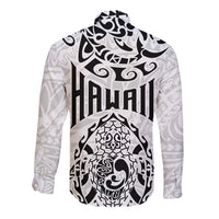 Hawaii Long Sleeve Button Shirt with Polynesian Turtle - Wonder Print Shop