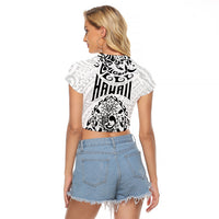 Hawaii Raglan Cropped T Shirt with Polynesian Turtle - Wonder Print Shop