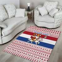 Netherlands Christmas Area Rug with Sinterklaas Horse Dutch Flag and Festive Knit Pattern - Wonder Print Shop