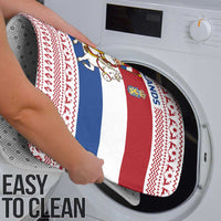 Netherlands Christmas Bathroom Set with Sinterklaas Horse Dutch Flag and Festive Knit Pattern - Wonder Print Shop