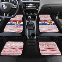 Netherlands Christmas Car Mats with Sinterklaas Horse Dutch Flag and Festive Knit Pattern - Wonder Print Shop