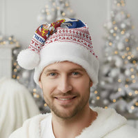 Netherlands Christmas Santa Hat with Sinterklaas Horse Dutch Flag and Festive Knit Pattern - Wonder Print Shop