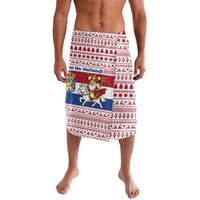 Netherlands Christmas Lavalava with Sinterklaas Horse Dutch Flag and Festive Knit Pattern - Wonder Print Shop