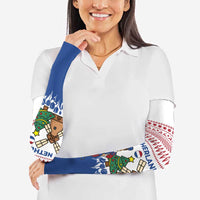 Netherlands Christmas Arm Sleeves with Christmas Tree Windmill Piet Character and Tulip Pattern - Wonder Print Shop