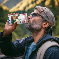 Netherlands Christmas 4 in 1 Can Cooler Tumbler with Christmas Tree Windmill Piet Character and Tulip Pattern - Wonder Print Shop