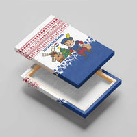 Netherlands Christmas Canvas Wall Art with Christmas Tree Windmill Piet Character and Tulip Pattern - Wonder Print Shop