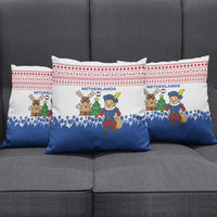 Netherlands Christmas Pillow Cover with Christmas Tree Windmill Piet Character and Tulip Pattern - Wonder Print Shop