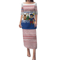 Netherlands Christmas Puletasi with Christmas Tree Windmill Piet Character and Tulip Pattern - Wonder Print Shop