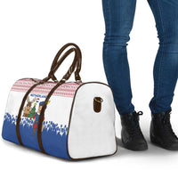 Netherlands Christmas Travel Bag with Christmas Tree Windmill Piet Character and Tulip Pattern - Wonder Print Shop