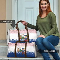 Netherlands Christmas Travel Bag with Christmas Tree Windmill Piet Character and Tulip Pattern - Wonder Print Shop