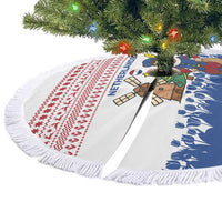 Netherlands Christmas Tree Skirt with Christmas Tree Windmill Piet Character and Tulip Pattern - Wonder Print Shop