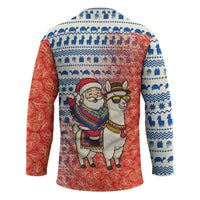 Ecuador Christmas Hockey Jersey with Santa Riding Llama Traditional Patterns and Rose Design - Wonder Print Shop