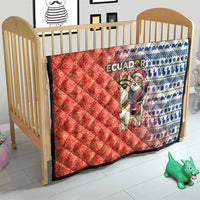 Ecuador Christmas Quilt with Santa Riding Llama Traditional Patterns and Rose Design - Wonder Print Shop