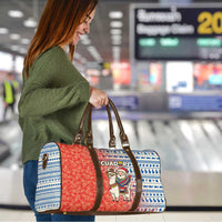 Ecuador Christmas Travel Bag with Santa Riding Llama Traditional Patterns and Rose Design - Wonder Print Shop