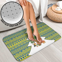 Ecuador Christmas Bathroom Set with Ceibo Tree Llama Toucan and Traditional Yellow Blue Pattern Design - Wonder Print Shop