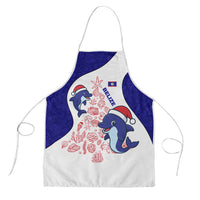 Belize Christmas Apron with Santa Dolphins Coral Reef and Ocean Holiday Theme - Wonder Print Shop