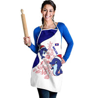Belize Christmas Apron with Santa Dolphins Coral Reef and Ocean Holiday Theme - Wonder Print Shop