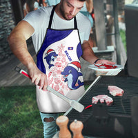 Belize Christmas Apron with Santa Dolphins Coral Reef and Ocean Holiday Theme - Wonder Print Shop