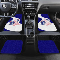 Belize Christmas Car Mats with Santa Dolphins Coral Reef and Ocean Holiday Theme - Wonder Print Shop