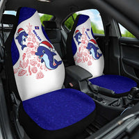 Belize Christmas Car Seat Cover with Santa Dolphins Coral Reef and Ocean Holiday Theme - Wonder Print Shop