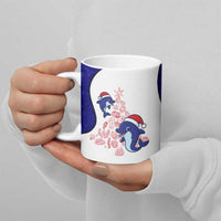 Belize Christmas Ceramic Mug with Santa Dolphins Coral Reef and Ocean Holiday Theme - Wonder Print Shop