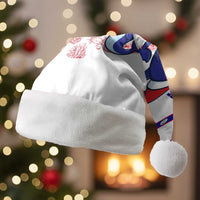 Belize Christmas Santa Hat with Santa Dolphins Coral Reef and Ocean Holiday Theme - Wonder Print Shop