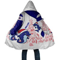 Belize Christmas Cloak with Santa Dolphins Coral Reef and Ocean Holiday Theme - Wonder Print Shop