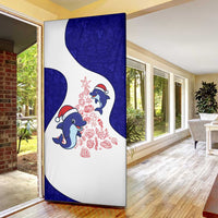 Belize Christmas Door Cover with Santa Dolphins Coral Reef and Ocean Holiday Theme - Wonder Print Shop