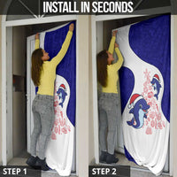 Belize Christmas Door Cover with Santa Dolphins Coral Reef and Ocean Holiday Theme - Wonder Print Shop