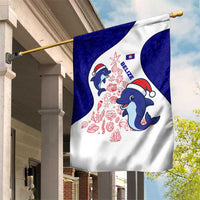 Belize Christmas Garden Flag with Santa Dolphins Coral Reef and Ocean Holiday Theme - Wonder Print Shop